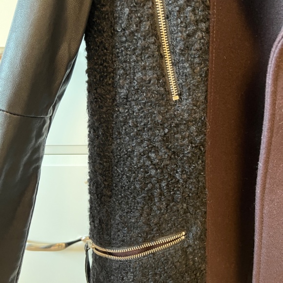 ALL SAINTS -  Leather & Wool Biker Jacket - Picture 4 of 6